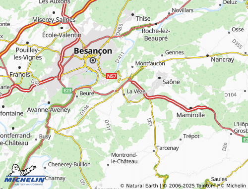 MICHELIN La Vèze map - ViaMichelin