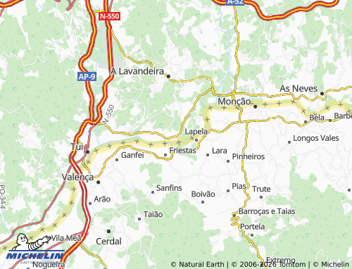 MICHELIN Caldelas de Tui (San Martiño) map - ViaMichelin