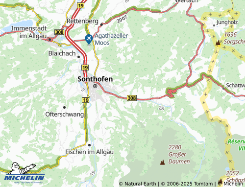MICHELIN Tiefenbach map - ViaMichelin