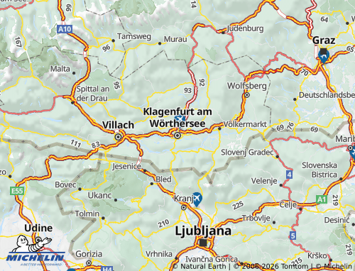 Mapa MICHELIN Caríntia - ViaMichelin