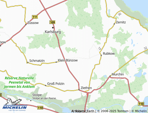 MICHELIN-Landkarte Groß-Bünzow - ViaMichelin