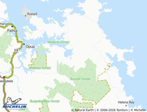Mapa MICHELIN Waikare - ViaMichelin