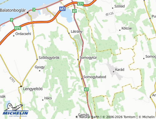 Mapa MICHELIN Somogytúr - ViaMichelin