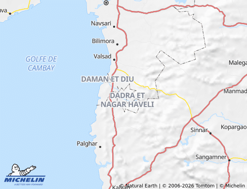 Mapa MICHELIN Dadra y Nagar Haveli - ViaMichelin
