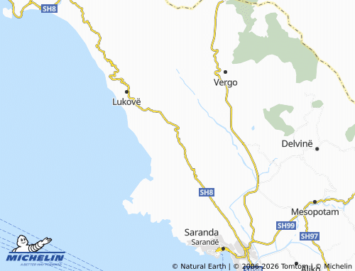 MICHELIN-Landkarte Shën Vasil - ViaMichelin