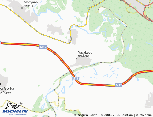 MICHELIN Yazykovo map - ViaMichelin