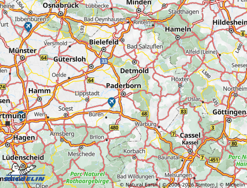 MICHELIN Paderborn map - ViaMichelin