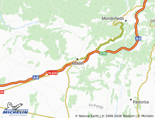MICHELIN Abadín map - ViaMichelin