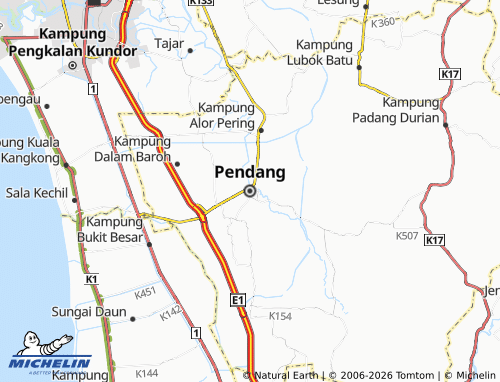 MICHELIN Pendang map - ViaMichelin