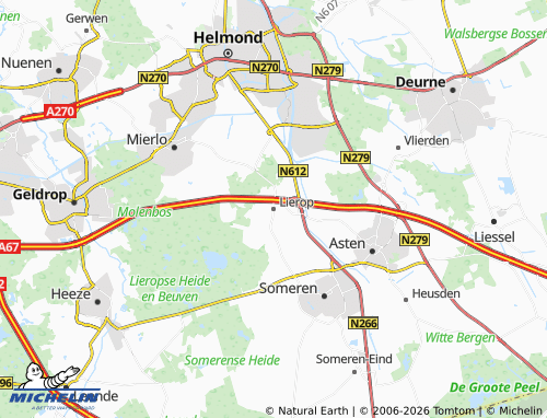 MICHELIN Lierop map - ViaMichelin