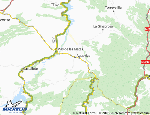 MICHELIN Aguaviva map - ViaMichelin