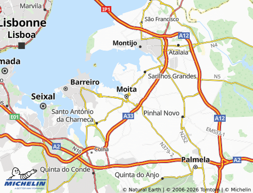 MICHELIN Moita map - ViaMichelin