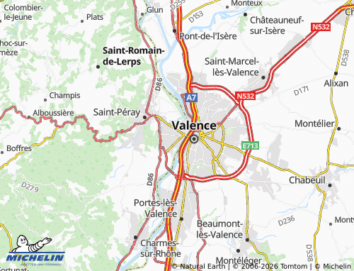 MICHELIN Guilherand-Granges map - ViaMichelin