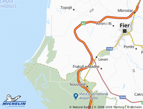 Carte MICHELIN Boçovë - ViaMichelin