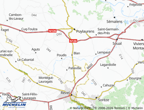 Mapa MICHELIN Blan - ViaMichelin