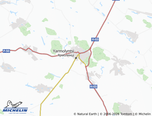MICHELIN Yarmolyntsi map - ViaMichelin