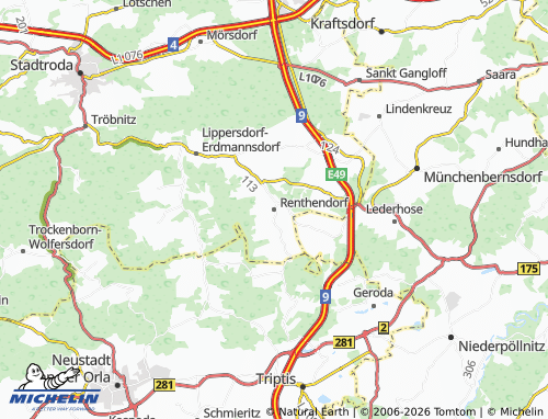 Mapa MICHELIN Renthendorf - ViaMichelin