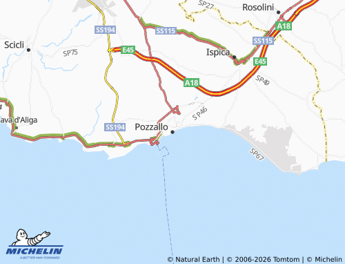 Carte MICHELIN Pozzallo - ViaMichelin