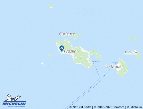 MICHELIN Grand Anse Praslin map - ViaMichelin