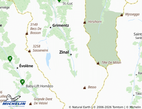 Mappa MICHELIN Zinal - ViaMichelin