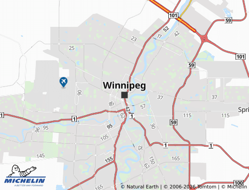 Mapa MICHELIN Winnipeg - ViaMichelin
