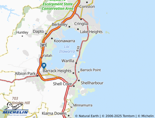 MICHELIN Lake Illawarra map - ViaMichelin