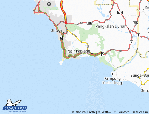 MICHELIN Kampung Telok Pelandok map - ViaMichelin