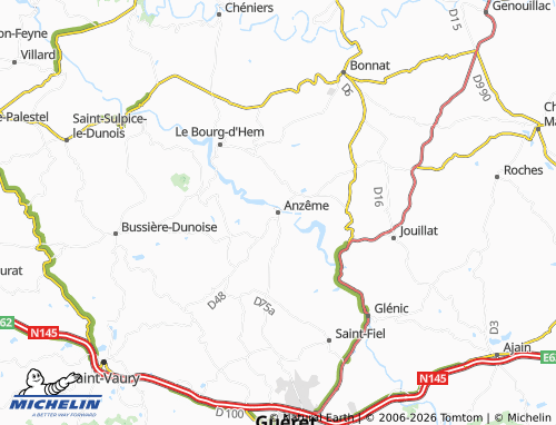 Mapa MICHELIN Anzême - ViaMichelin