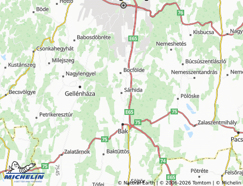 MICHELIN Sárhida map - ViaMichelin