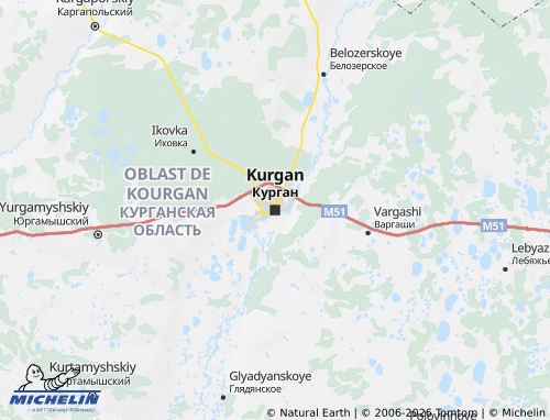 MICHELIN-Landkarte Kurgan - ViaMichelin
