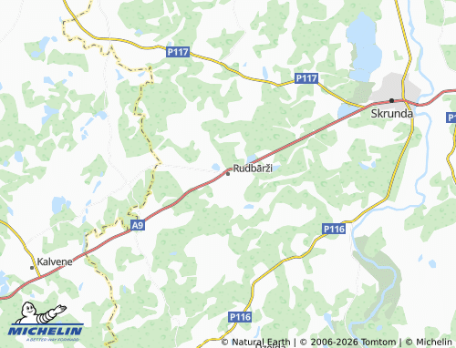Mapa MICHELIN Rudbārži - ViaMichelin