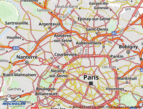 MICHELIN Clichy map - ViaMichelin