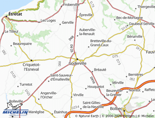 MICHELIN Goderville map - ViaMichelin