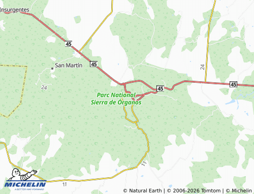 Carte MICHELIN Del Valle - ViaMichelin