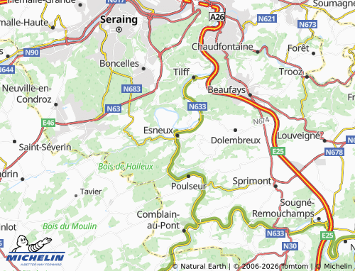 Carte MICHELIN Esneux - ViaMichelin