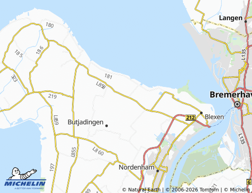 MICHELIN Klein Eckwarden map - ViaMichelin