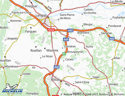 MICHELIN Coimères map - ViaMichelin