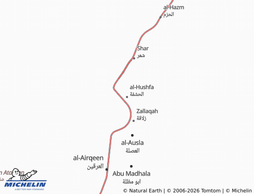 Carte MICHELIN al-Hushfa - ViaMichelin