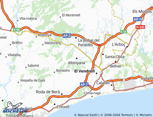 Mapa MICHELIN Albinyana - ViaMichelin