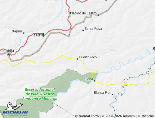 MICHELIN Manuripi map - ViaMichelin