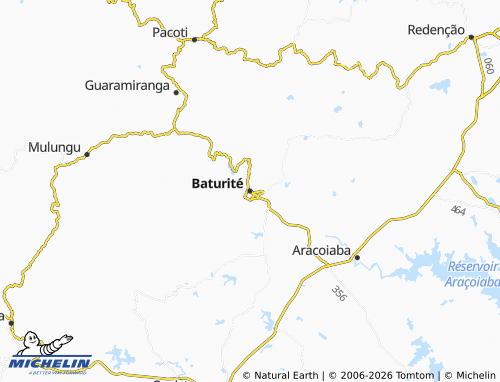 MICHELIN Baturité map - ViaMichelin