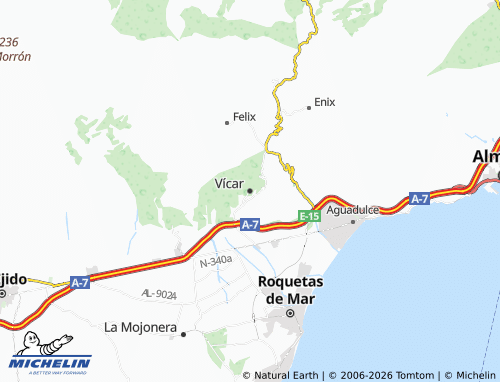 Mapa MICHELIN Vícar - ViaMichelin