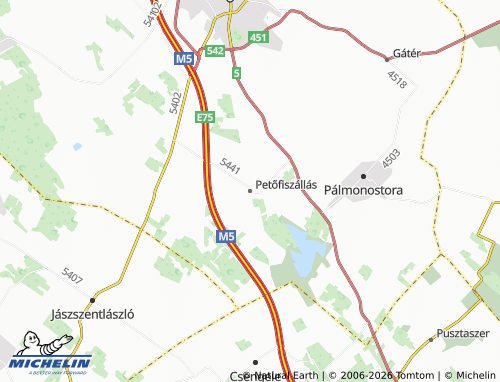 MICHELIN Petőfiszállás map - ViaMichelin