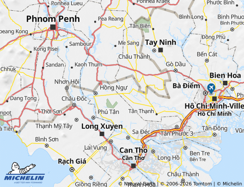 MICHELIN Tân Hưng map - ViaMichelin