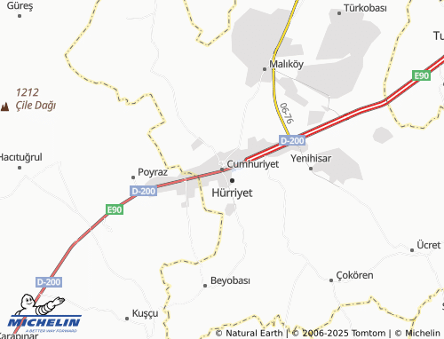 MICHELIN-Landkarte Cumhuriyet - ViaMichelin