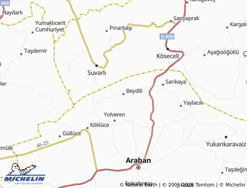 MICHELIN Beydili map - ViaMichelin