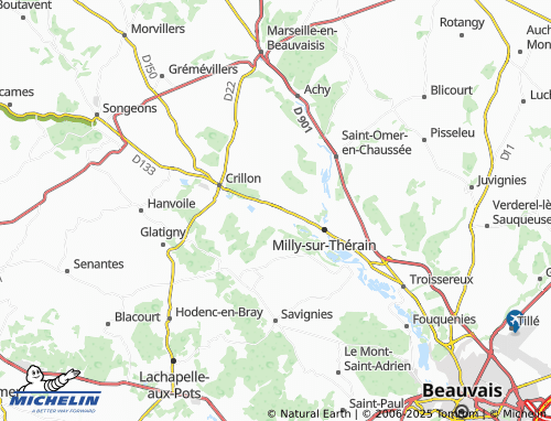 Carte MICHELIN Bonnières - ViaMichelin