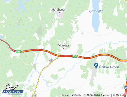 Carte MICHELIN Vintrosa - ViaMichelin