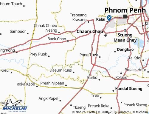 MICHELIN Boeng Thum map - ViaMichelin
