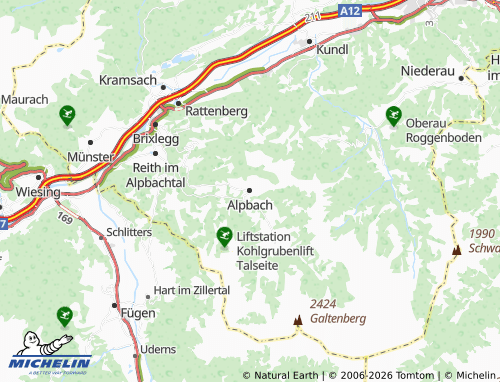 MICHELIN Alpbach map - ViaMichelin